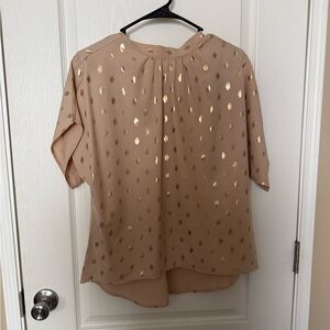 Gold Polka Dot Women's Top